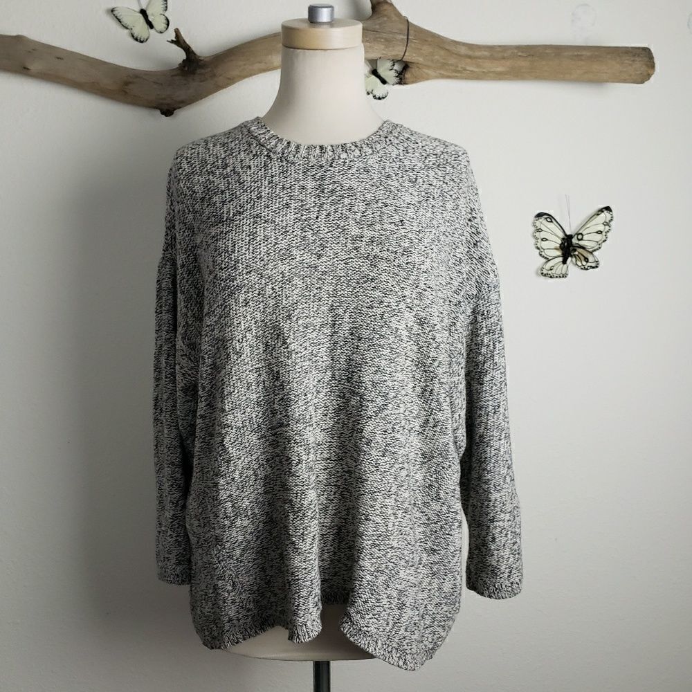 Philosophy woman slouchy heathered gray sweater